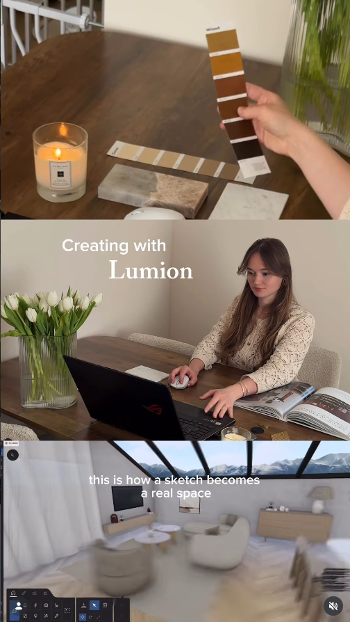 Creating with Lumion — Maria at her desk